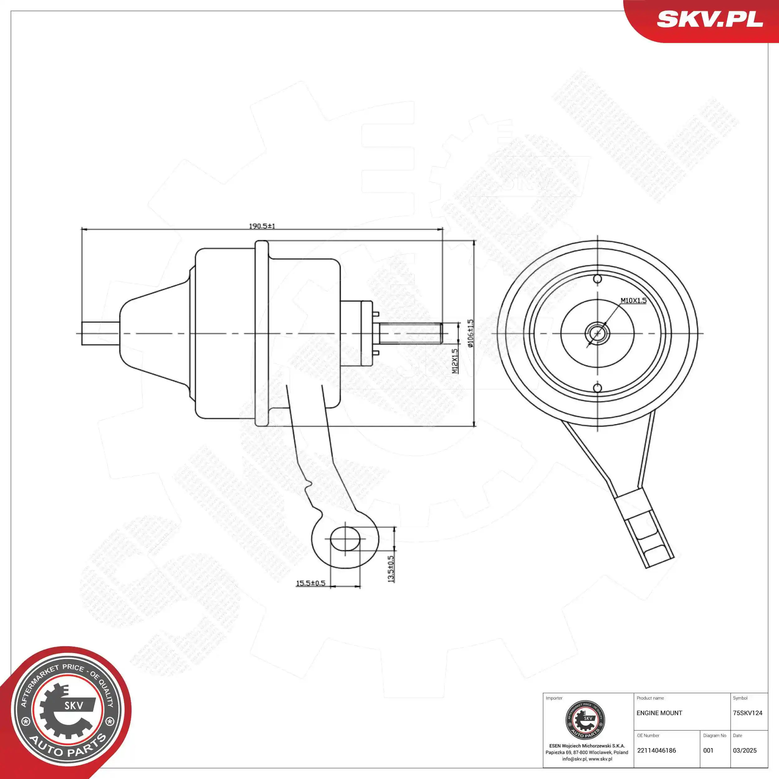 Mounting, engine